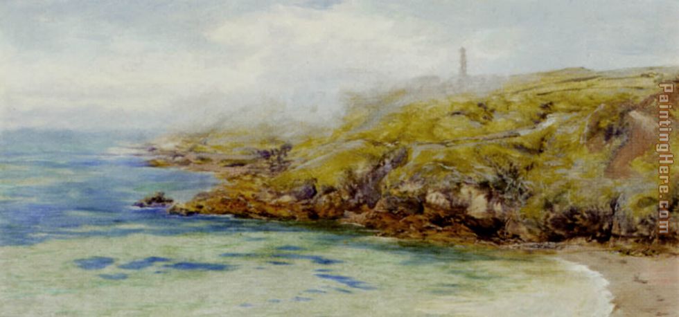 Fermain Bay, Guernsey painting - John Brett Fermain Bay, Guernsey art painting
